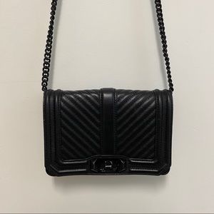 Rebecca Minkoff black chevron crossbody